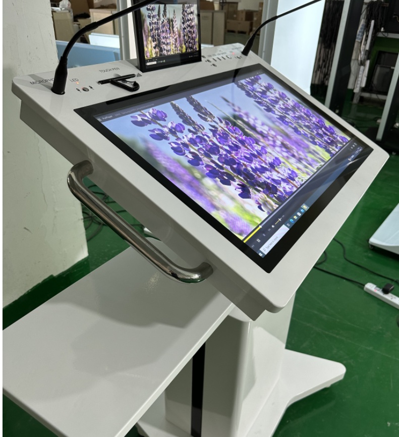 32'' Interactive LCD lectern Smart Double Screen Podium