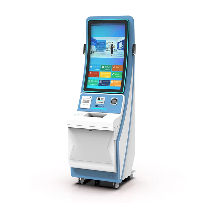 Interactive 39 Inch Touch Screen Self Service Payment Kiosk with Card Reader and A4 Printer